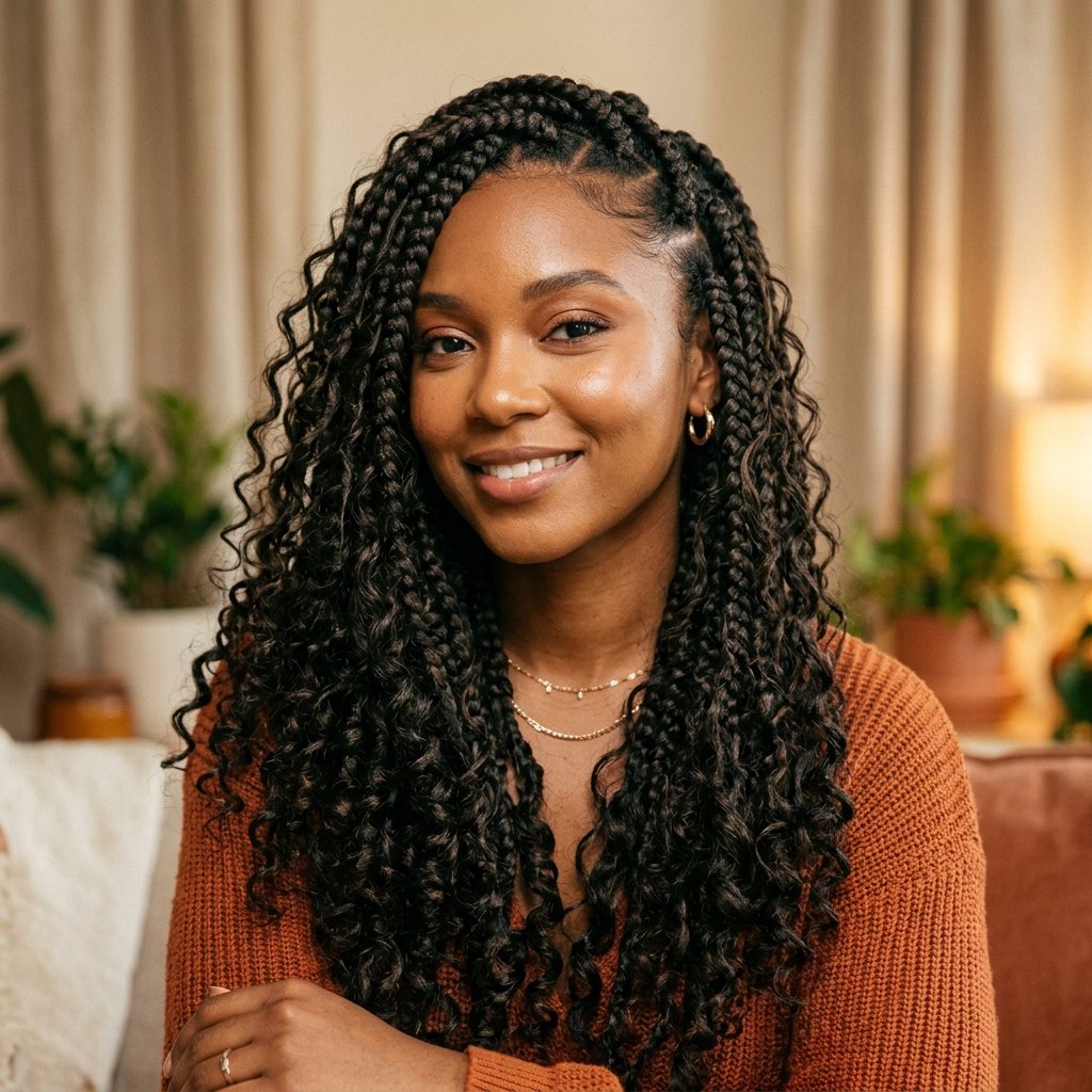 Smedium Knotless Braids